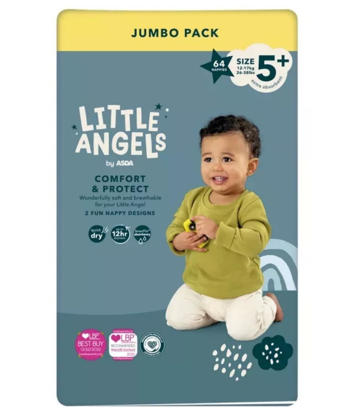 Little Angels Comfort & Protect Nappies Jumbo Sizes 3 to 7 - Image 6