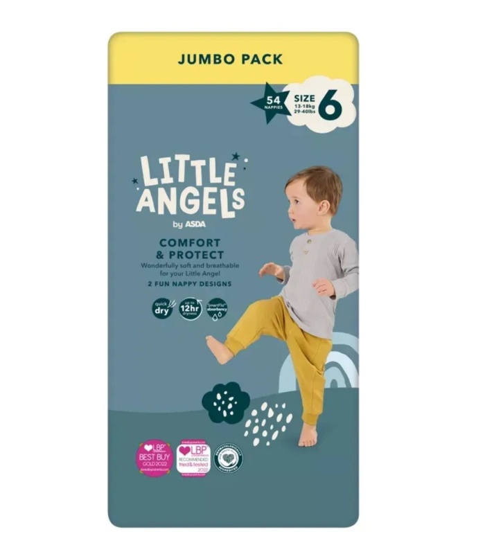 Little Angels Comfort & Protect Nappies Jumbo Sizes 3 to 7 - Image 7