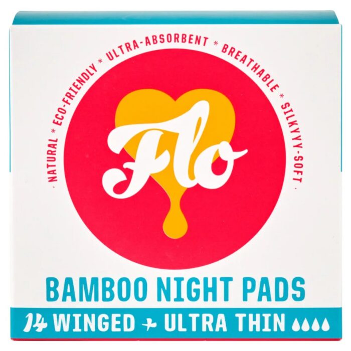 Flo Bamboo Winged & Ultra Thin Night Pads x14