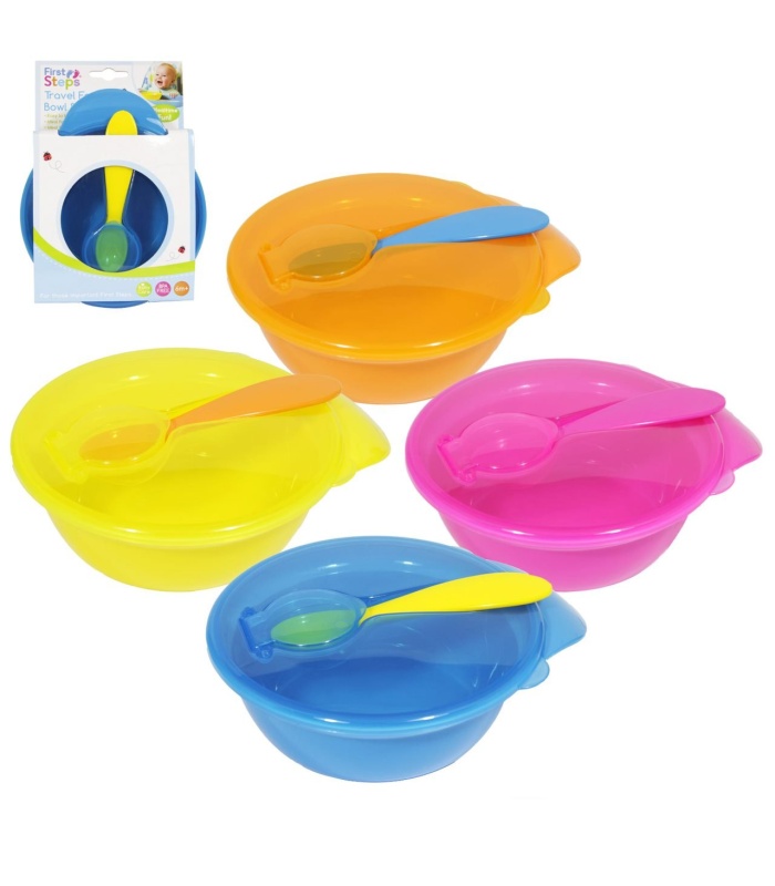 Travel Feeding Bowl and Spoon Set 6M+