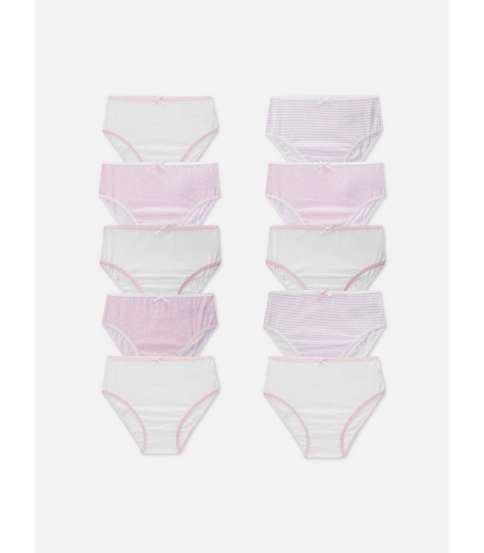 10PK Girls Star & Stripe Panties