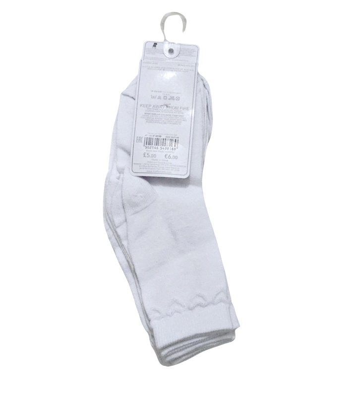 5Pk Girls Socks (3 - 4Yrs) - Image 2