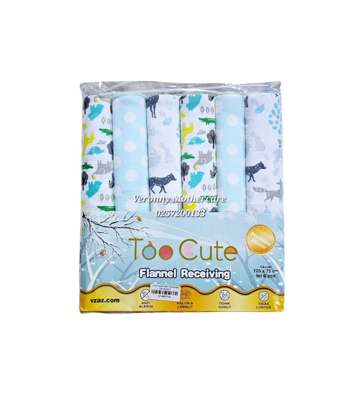 6Pc Receiving Blankets / Flat Sheets