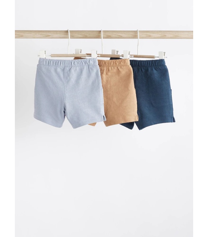 3pc 100% Cotton Textured Baby Shorts - Image 2