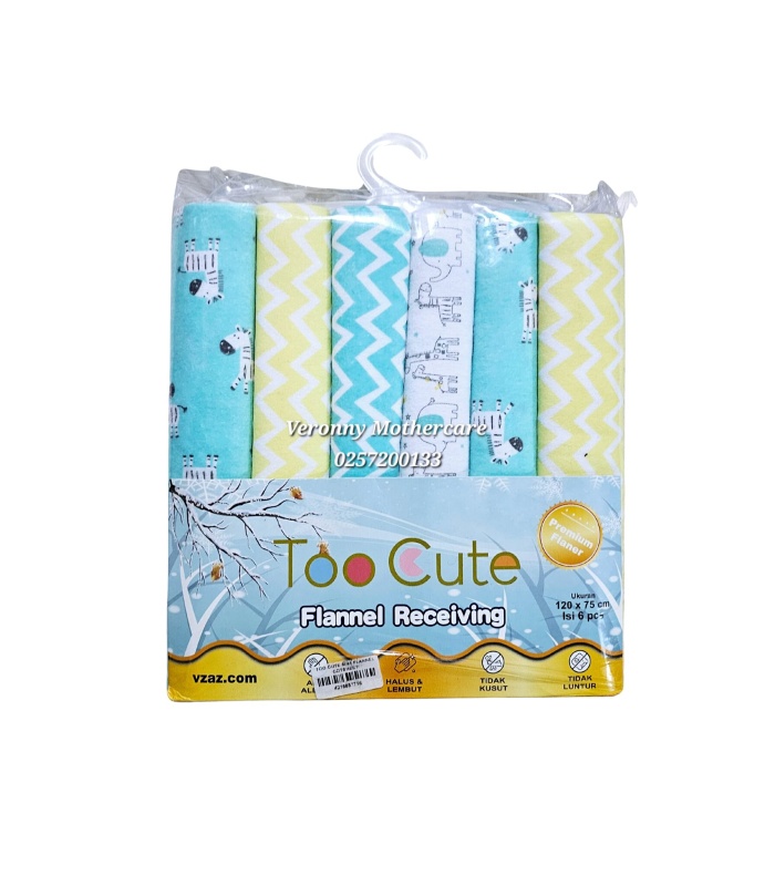 6Pc Receiving Blankets / Flat Sheets