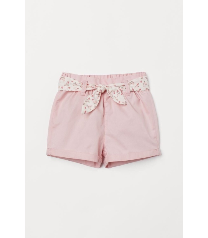 Pink Shorts with scarf belt
