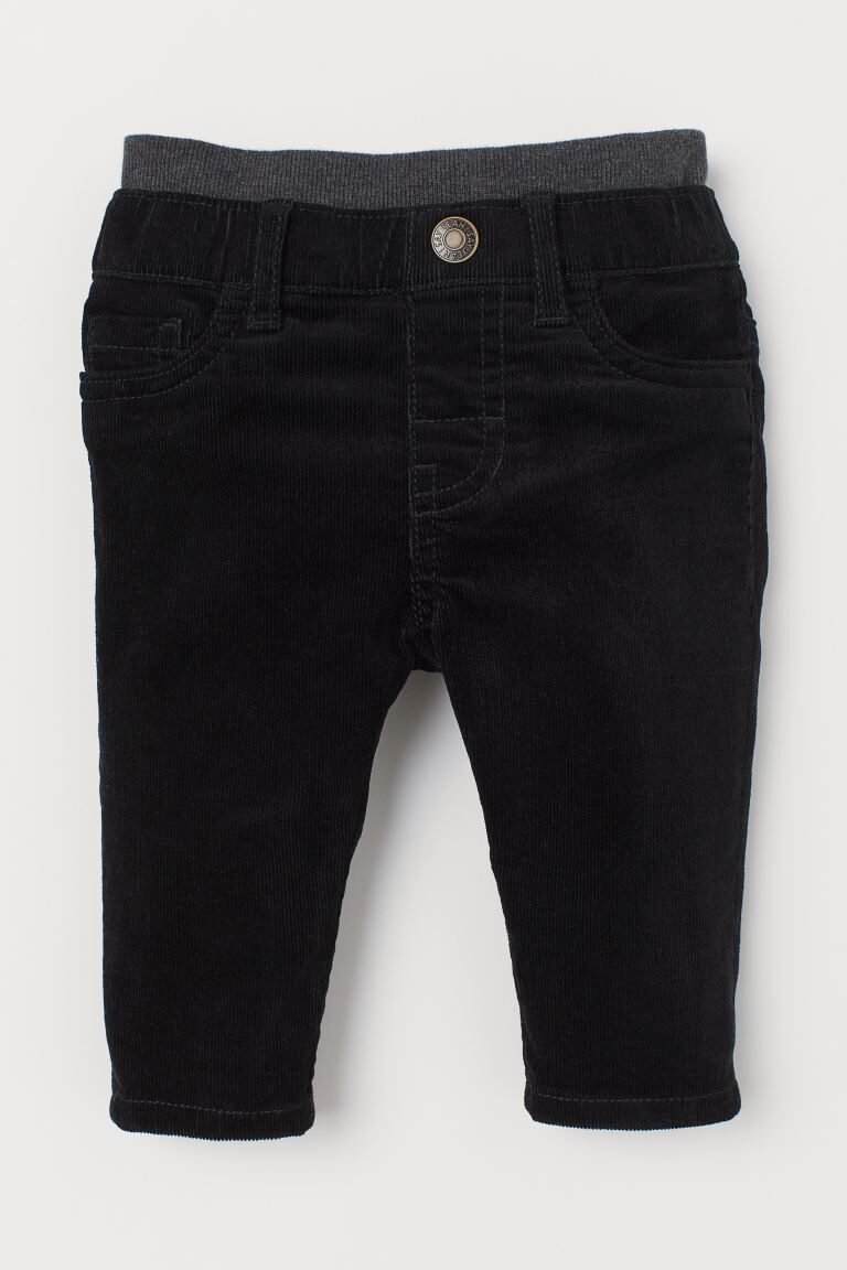 2025/04/hmgoepprod282329.jpeg Black Corduroy Trousers - Image 1