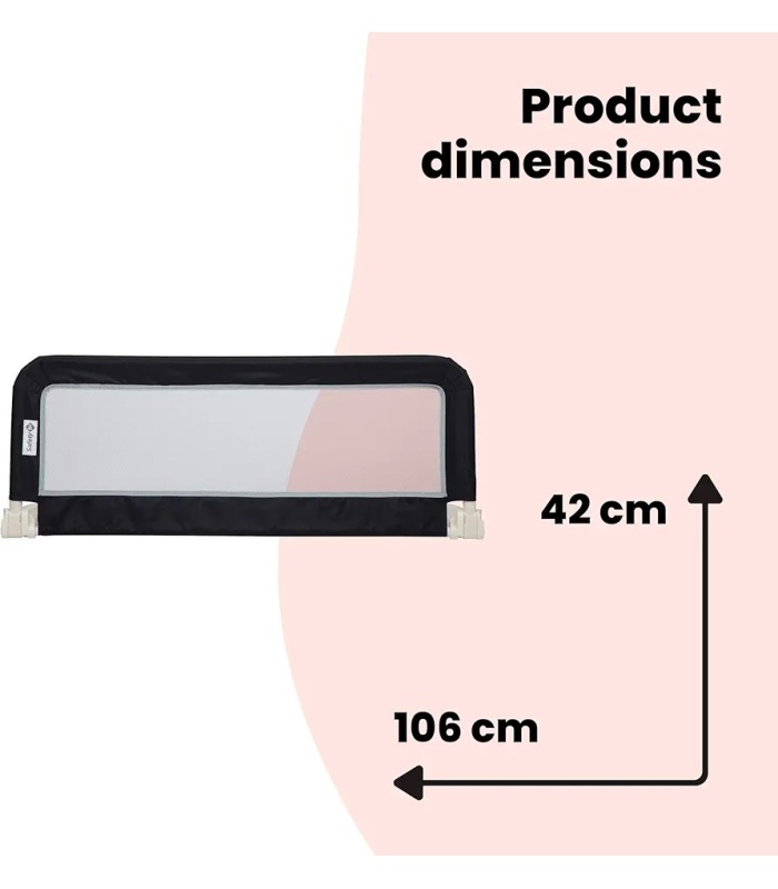 Portable Travel Bed Rail/Guard, Dark Grey - Image 3