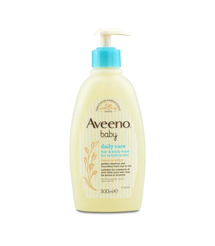 Aveeno Baby Daily Hair & Body Wash For Sensitive Skin (Natural Oat Extract) 300ml