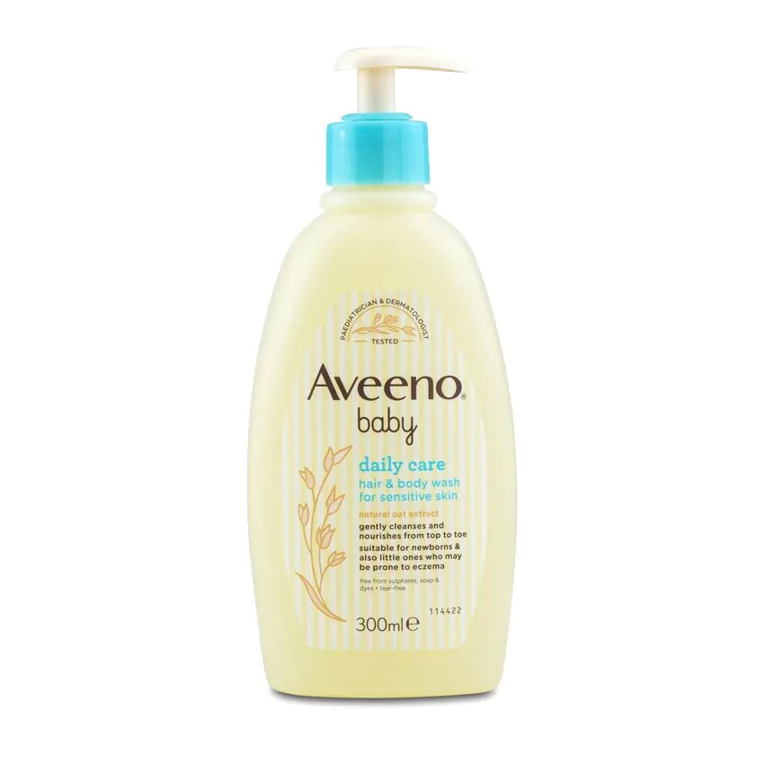 2025/08/1000552433.jpg Aveeno Baby Daily Hair & Body Wash For Sensitive Skin (Natural Oat Extract) 300ml - Image 1