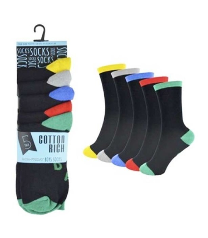 Boys 5Pk Cotton Rich Days of Week Ankle Socks