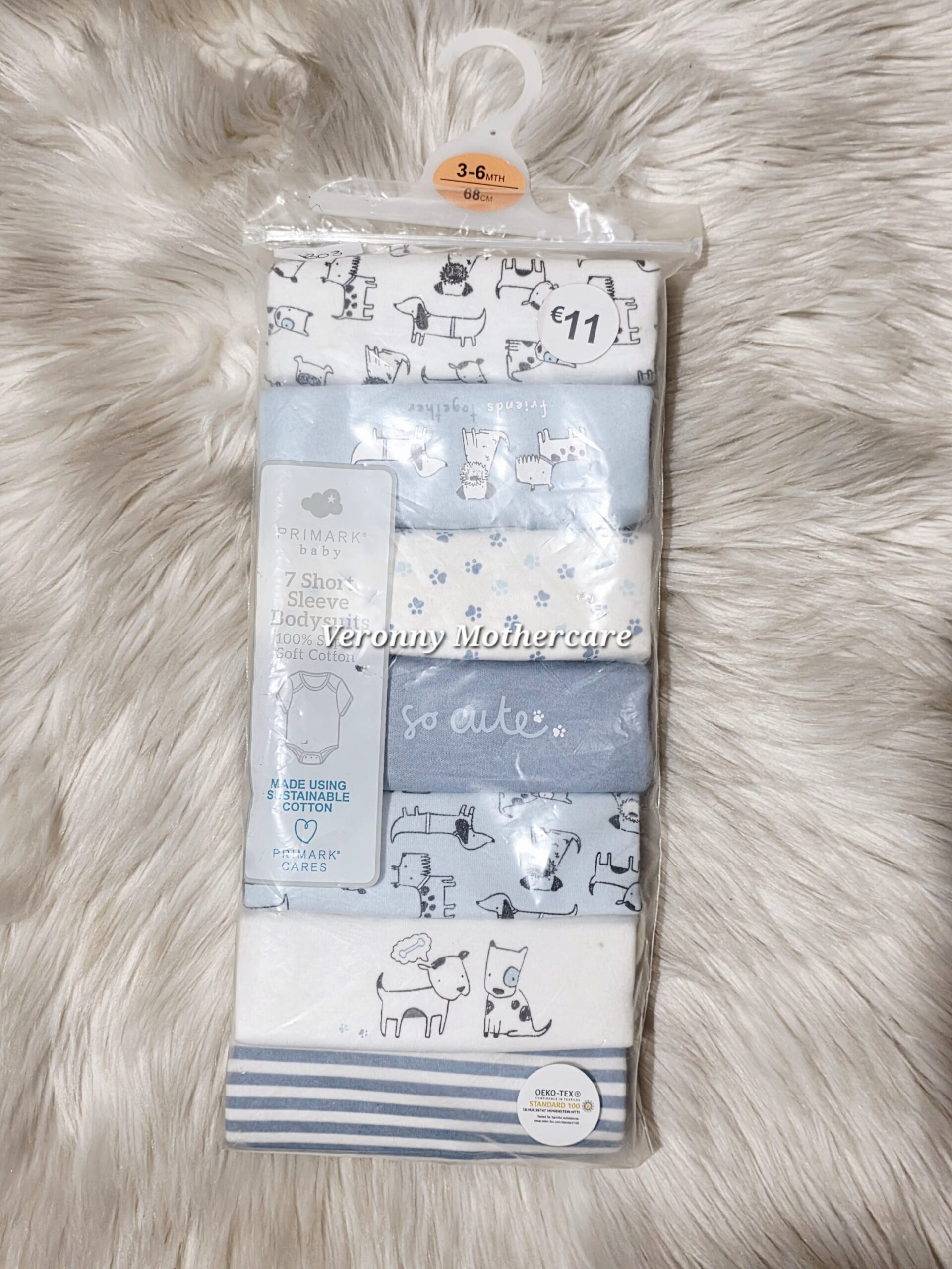 2025/10/160342-1-scaled.jpg George 7Pk Short Sleeved Bodysuits - Image 1