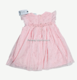 Girls Pink Shimmer Lace Dress - Image 2
