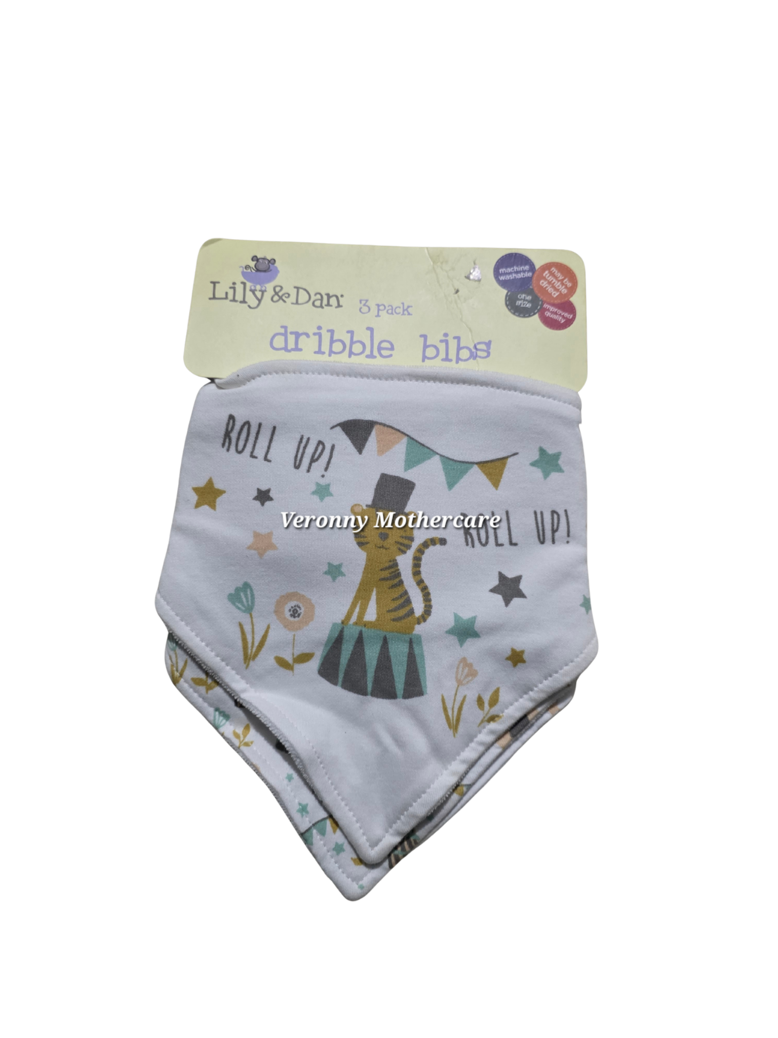 2026/01/653243.png Lily & Dan 3pk Dribble Bibs - Image 1