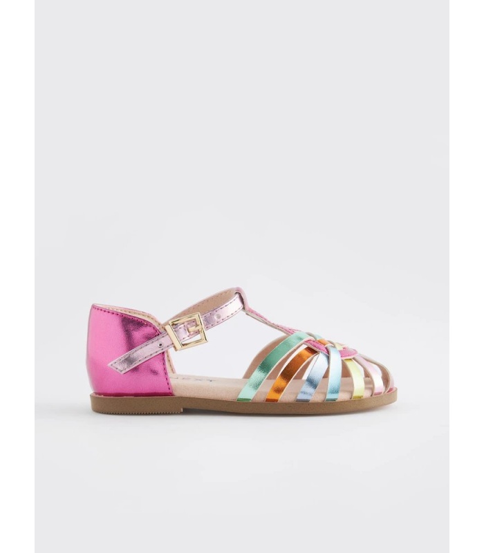 Rainbow Metallic Fisherman Occasion Sandals - Image 4