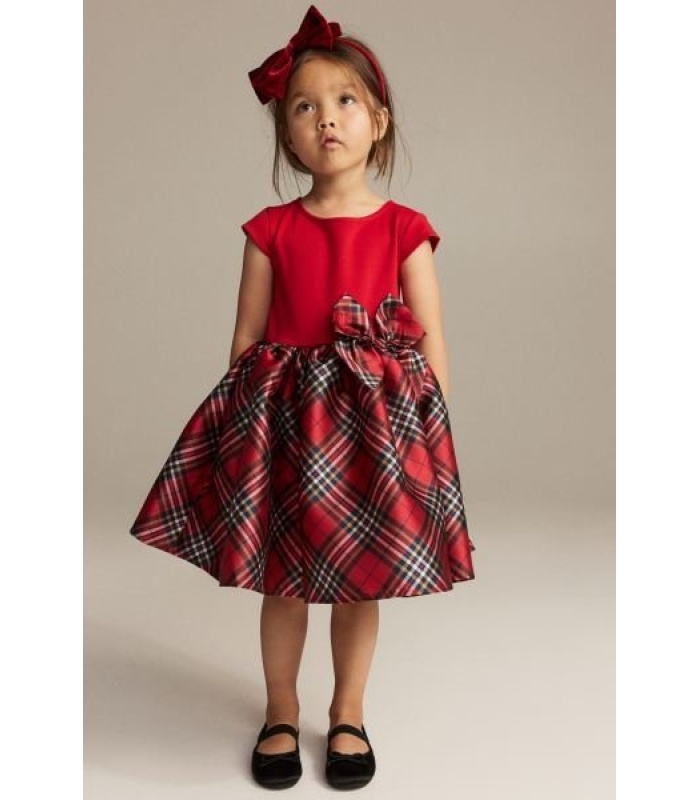 Red Flared Skirt Dress - Image 2