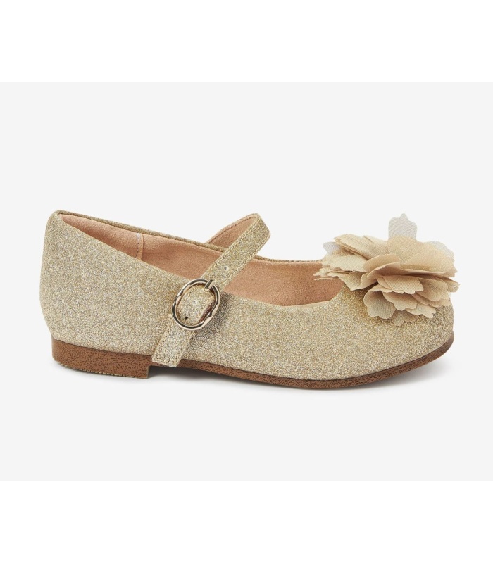 Girls Gold Shimmer Shoes