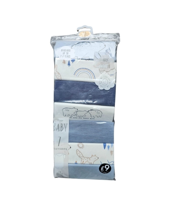 George 7pc Short-sleeved Bodysuits - Image 2