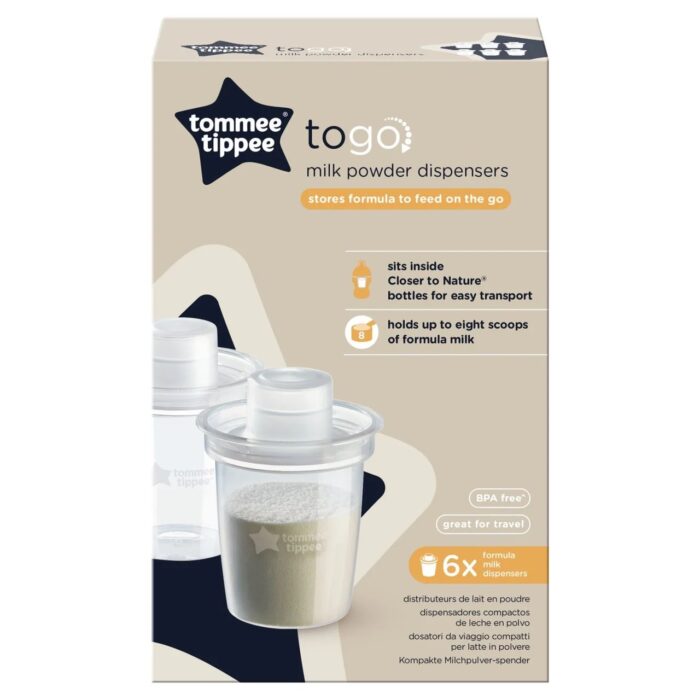 Tommee Tippee Closer To Nature 6 Milk Powder Dispensers