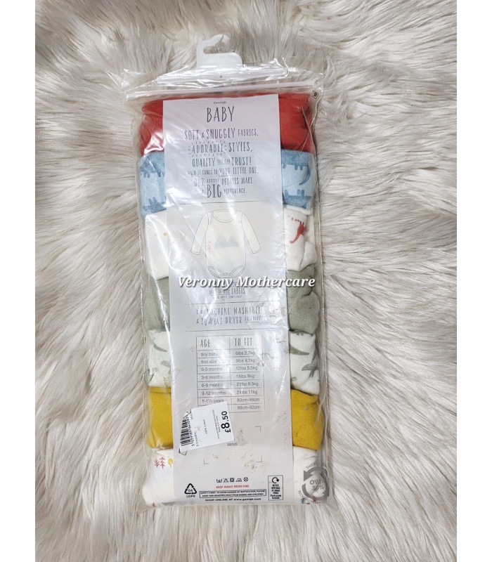 7Pk Long Sleeved Bodysuits - Image 2