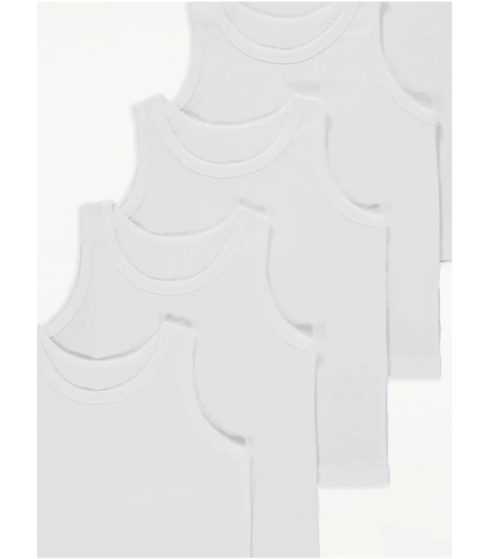 George 5pk Boys Vests - Image 2
