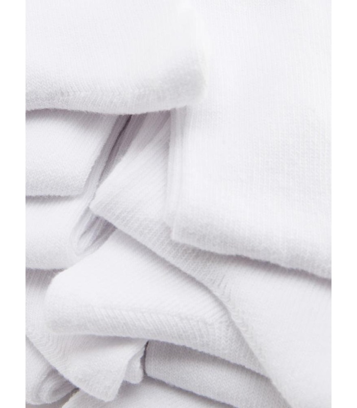 10Pk White Cotton Rich Ankle Socks (Unisex) - Image 2