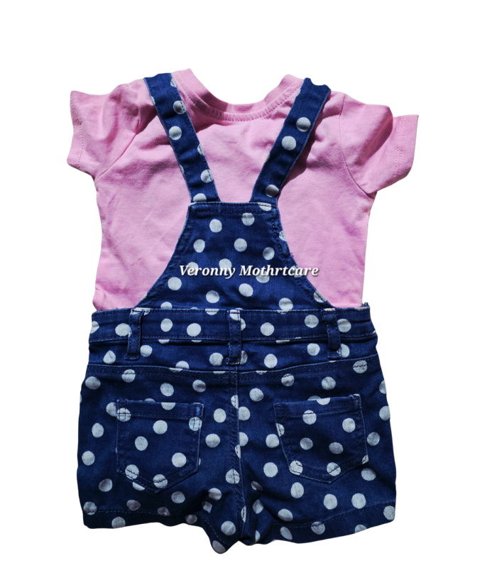 2pc Girls Dungarees / Carwash Set - Image 4