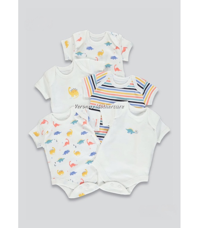 5pk Boys Short-Sleeved Bodysuits