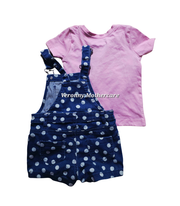 2pc Girls Dungarees / Carwash Set - Image 2
