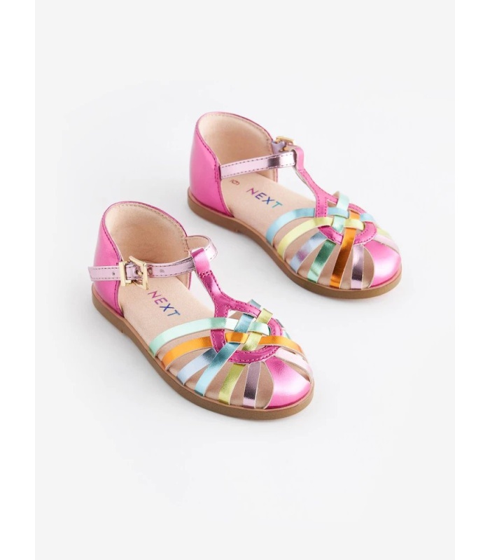 Rainbow Metallic Fisherman Occasion Sandals