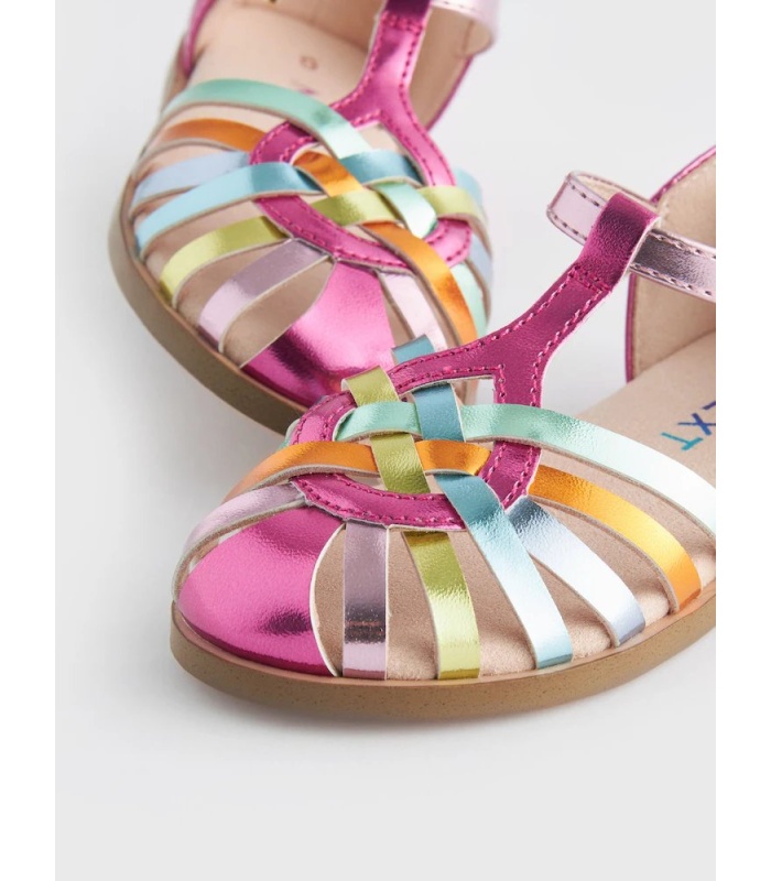 Rainbow Metallic Fisherman Occasion Sandals - Image 2