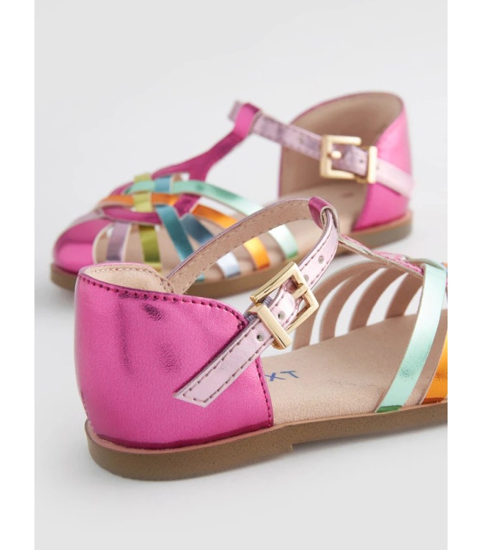 Rainbow Metallic Fisherman Occasion Sandals - Image 5