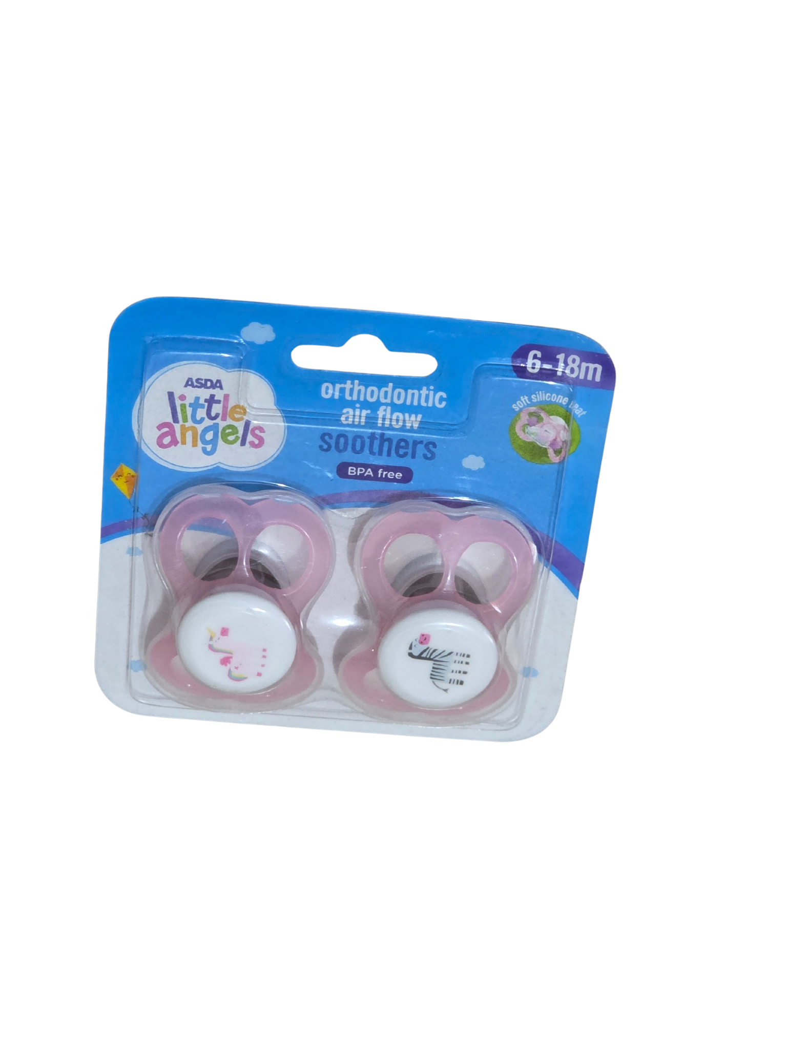 2026/01/701856.png Little Angels Orthodontic Air Flow Soothers 6-18m 2 Pack - Image 1