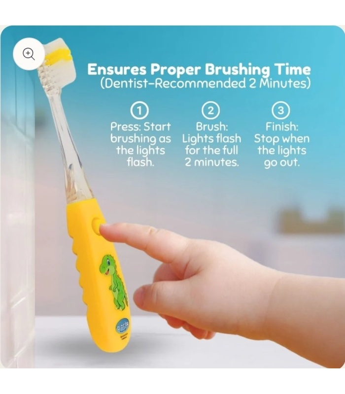 Kids Flashing Glow Toothbrush with 2-Min Timer - Image 4