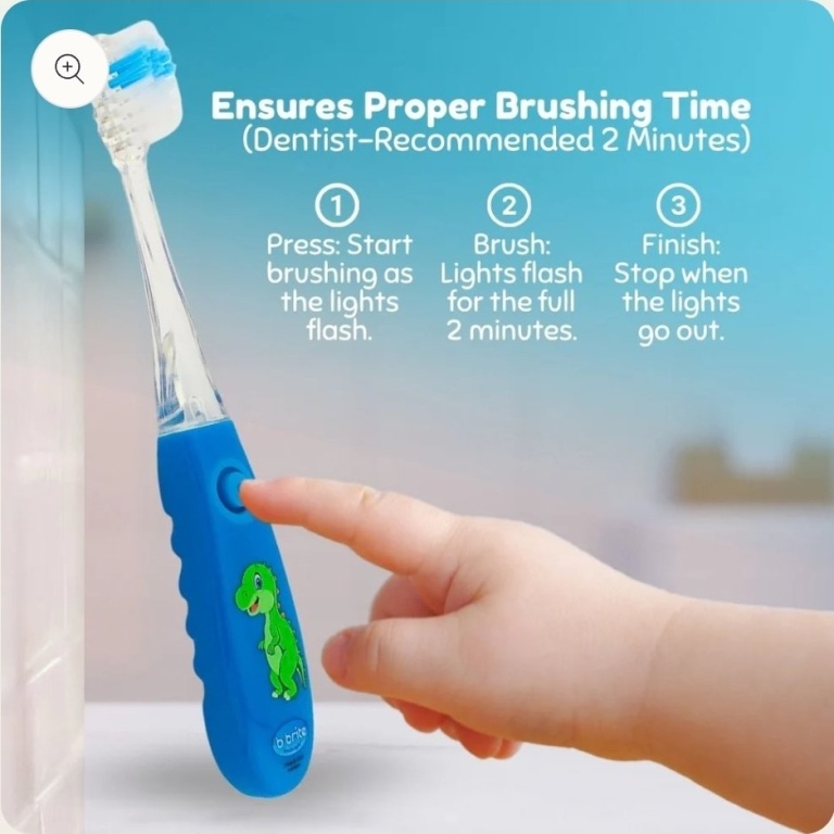 Kids Flashing Glow Toothbrush with 2-Min Timer - Image 2
